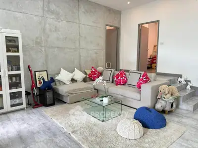 Modern living room with stylish decor and comfortable seating
