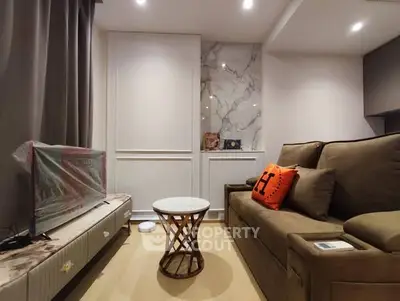 Cozy living room with modern decor and comfortable seating