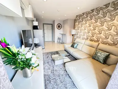 Stylish modern living room with elegant decor and cozy seating area