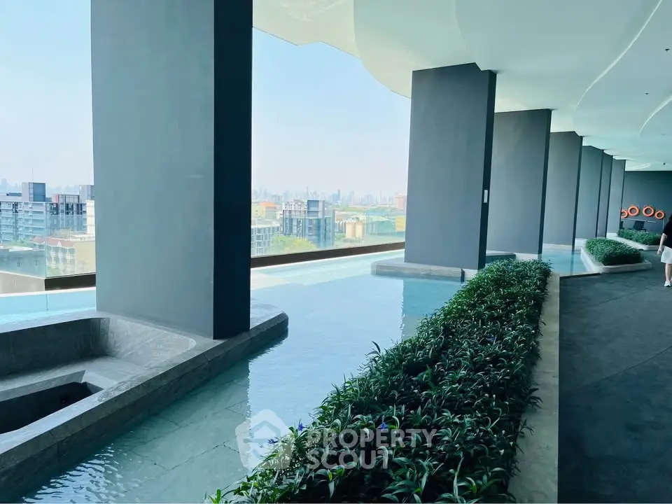 Luxurious rooftop pool with stunning city views and modern design.
