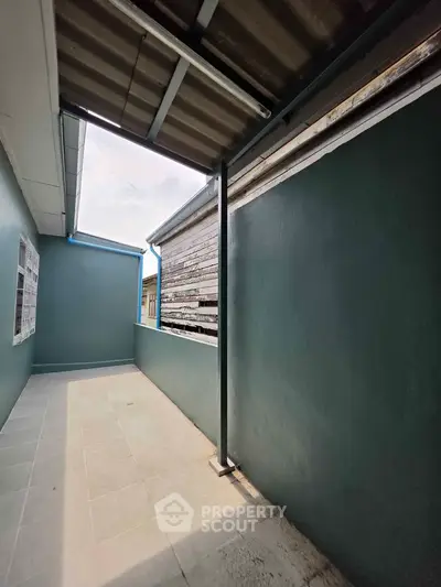Spacious balcony with modern design and ample natural light
