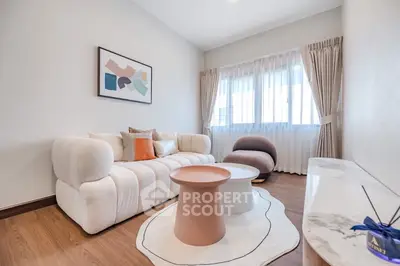 Stylish modern living room with plush sofa and chic decor