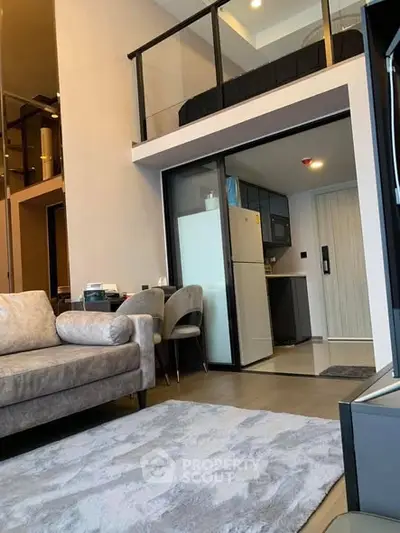 Modern loft apartment with open kitchen and stylish living area