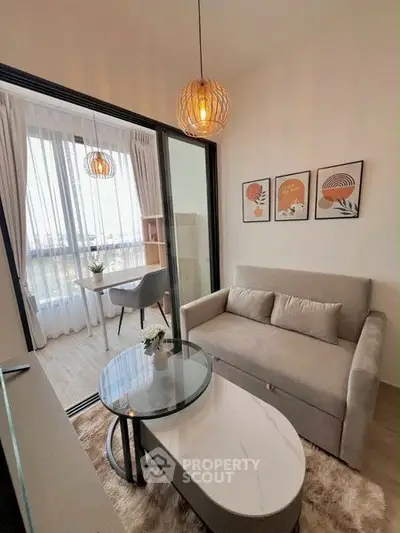 Chic living room with modern decor and natural light