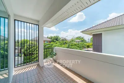 Spacious balcony with scenic view in modern residential property