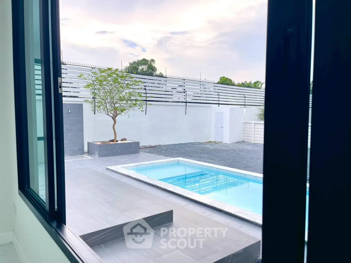 Modern home with sleek pool and minimalist outdoor design