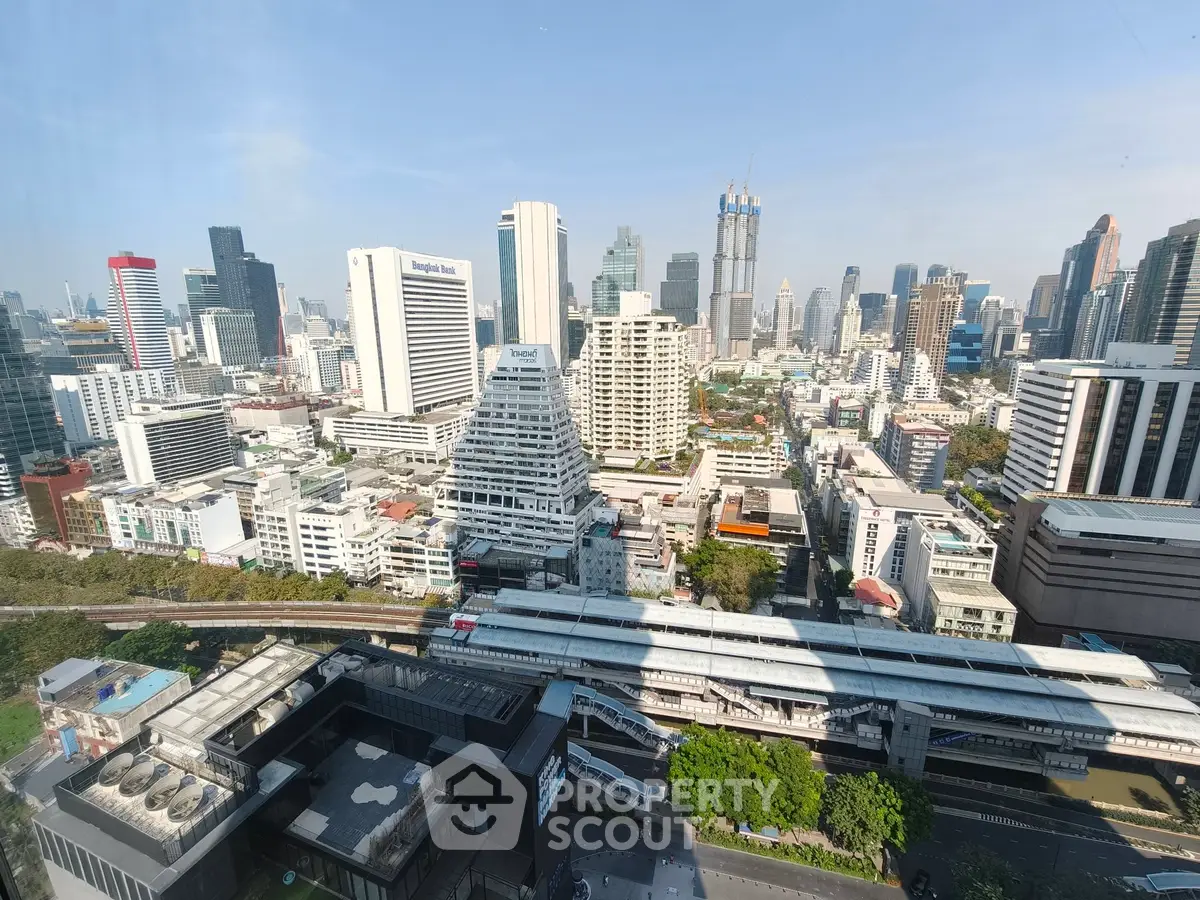 Stunning cityscape view showcasing modern skyscrapers and urban architecture.