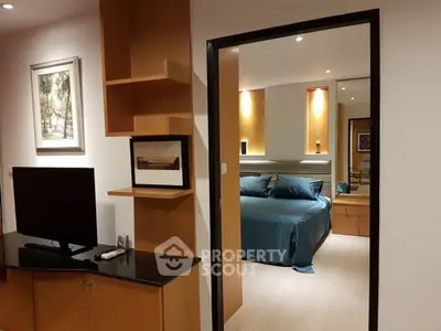 Modern bedroom with elegant decor and cozy ambiance