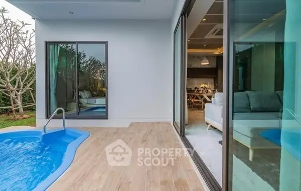 Modern villa with private pool and spacious living area