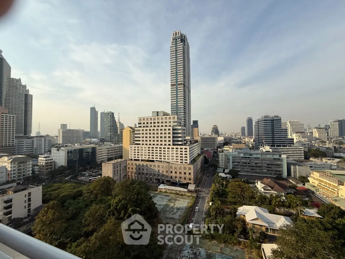 Stunning cityscape view showcasing modern skyscrapers and lush greenery, perfect for urban living enthusiasts.