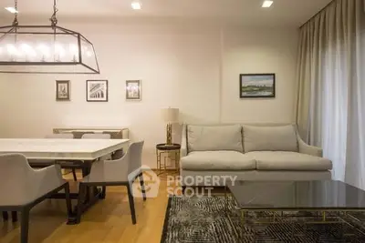 Elegant living room with modern furniture and stylish decor