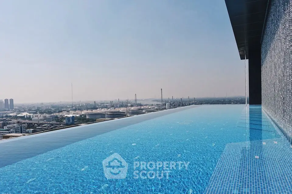 Stunning rooftop infinity pool with panoramic city views