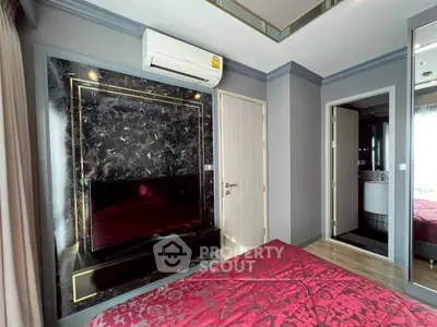 Luxurious bedroom with elegant decor and modern amenities