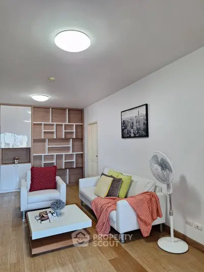 Modern living room with stylish furniture and elegant decor