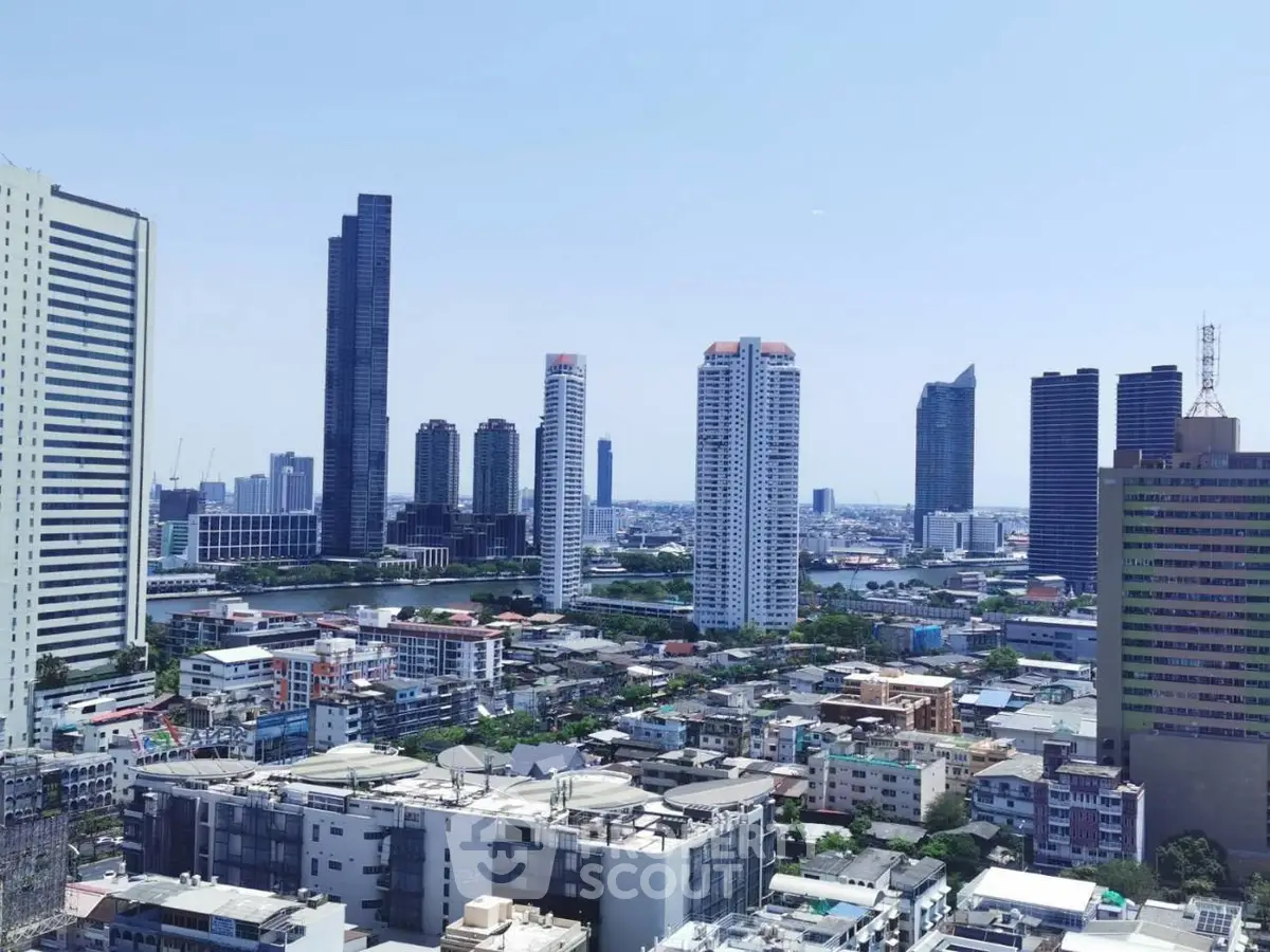 Stunning cityscape view showcasing modern skyscrapers and urban landscape, perfect for real estate investment.