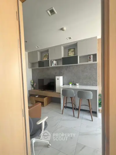 Modern kitchen with sleek design and open layout