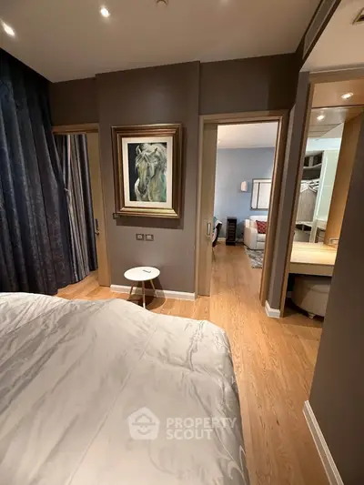 Luxurious bedroom with elegant decor and cozy ambiance