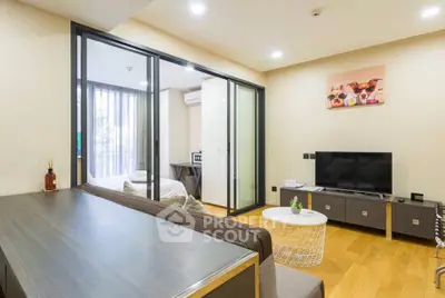 Modern living room with open layout and stylish decor