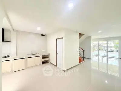 Spacious modern kitchen with open layout and sleek design