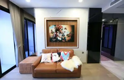 Stylish living room with modern decor and cozy seating area