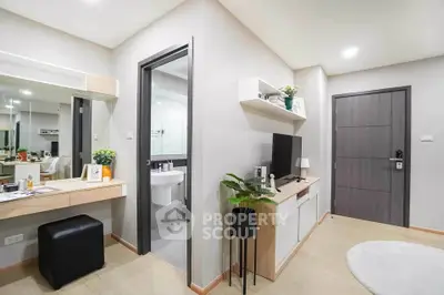 Modern apartment interior with stylish decor and open layout