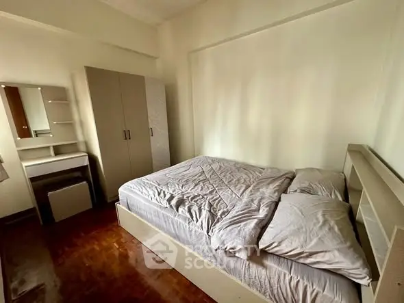 Cozy bedroom with modern furniture and natural light