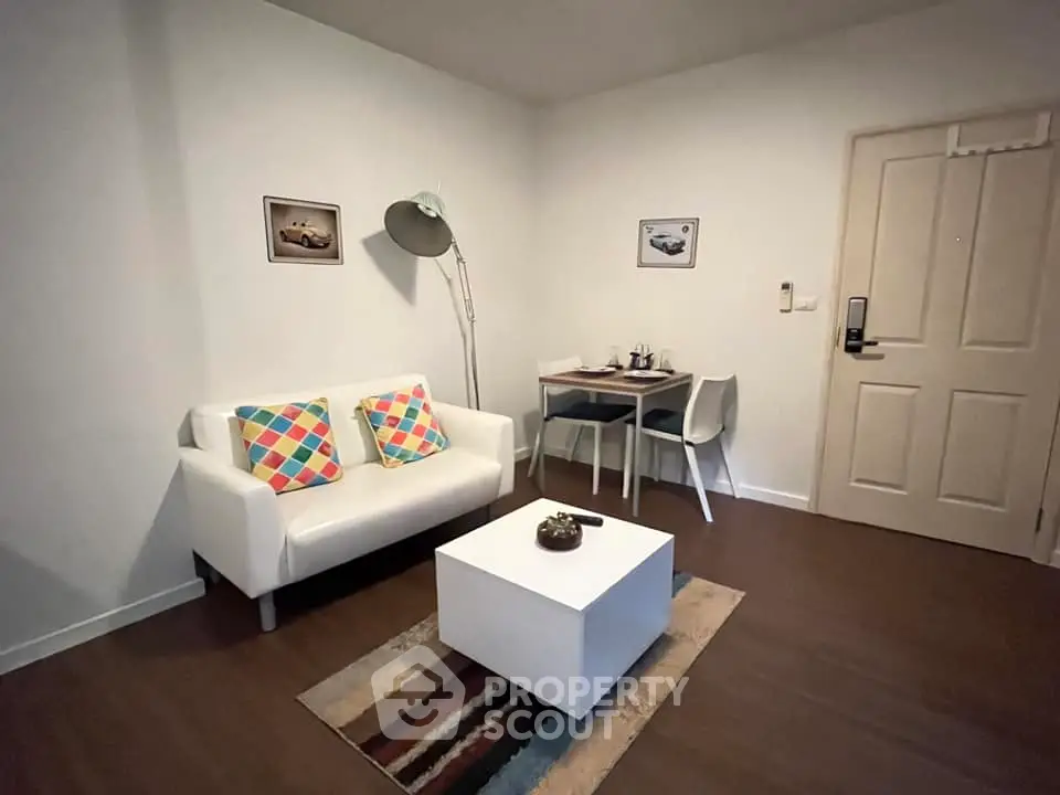 Cozy living room with modern decor and stylish furniture