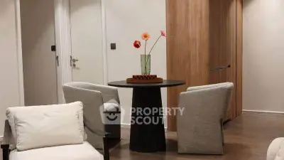 Modern living room with stylish furniture and elegant decor