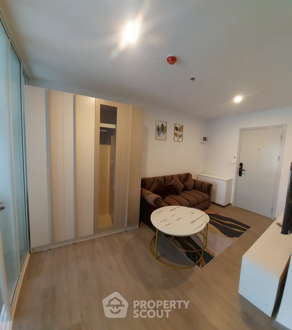 Modern living room with stylish furniture and contemporary decor