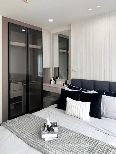 Modern bedroom with sleek design and stylish decor