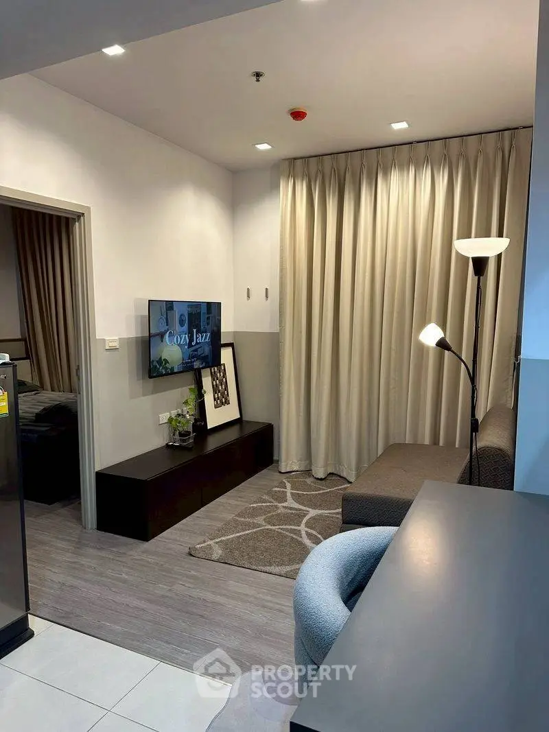 Modern living room with stylish decor and cozy ambiance