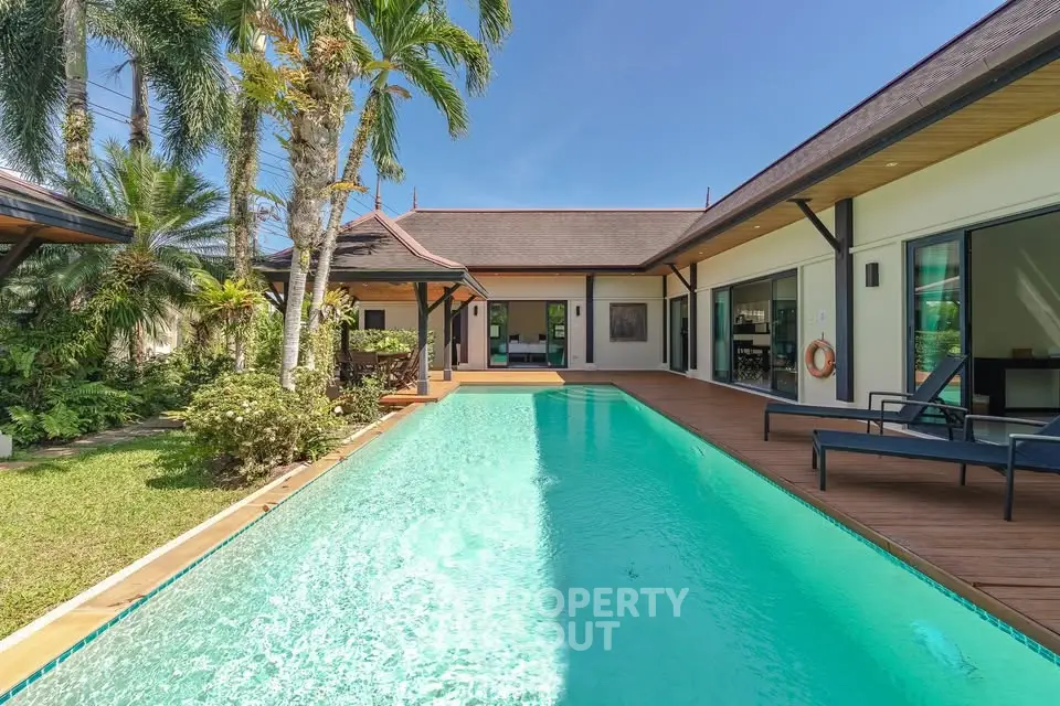 Luxurious tropical villa with private pool and lush garden, perfect for serene living.