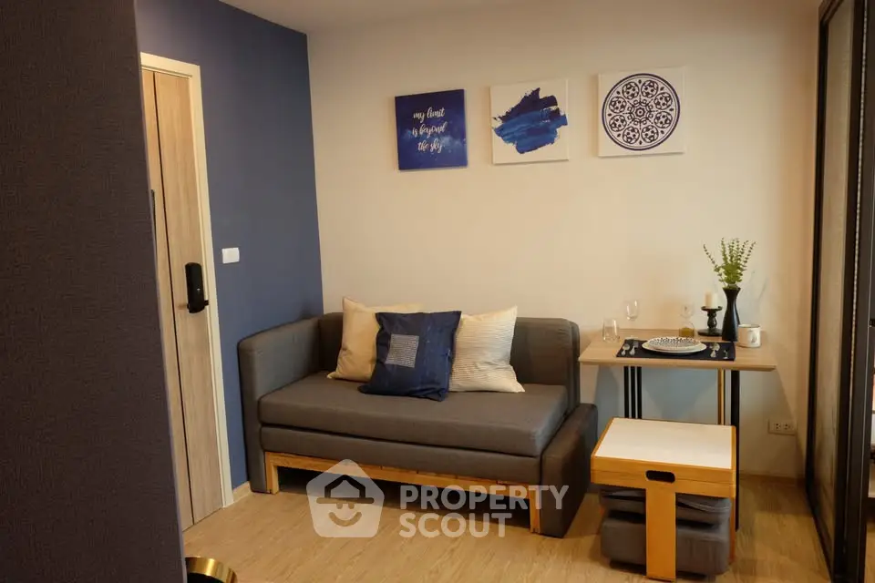 Cozy living room with modern decor and stylish furniture