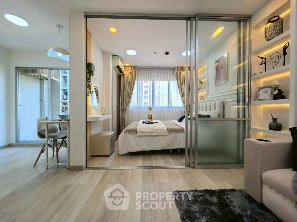 Modern studio apartment with stylish decor and natural light