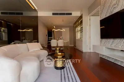 Luxurious modern living room with elegant furniture and stylish decor