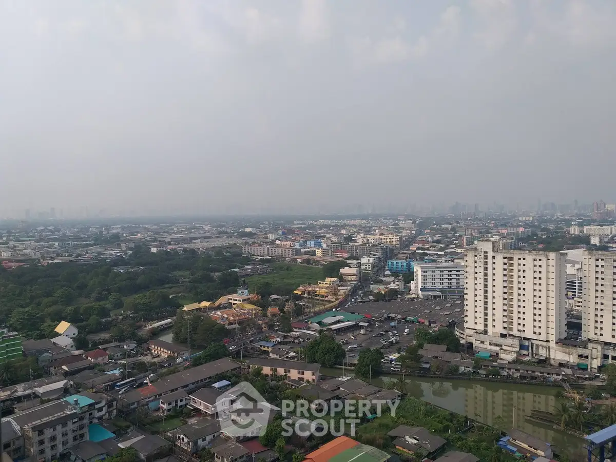 Stunning cityscape view with diverse architecture and lush greenery, perfect for urban living.