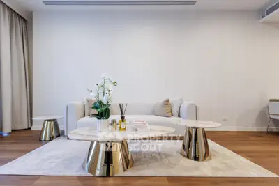 Elegant living room with modern furniture and stylish decor