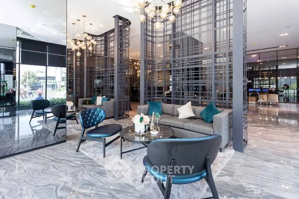 Luxurious modern living room with elegant decor and stylish furniture