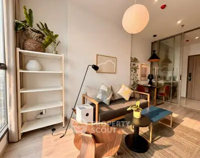 Stylish modern living room with natural light and chic decor