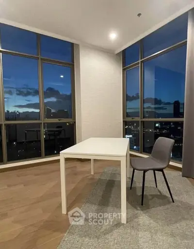 Spacious corner unit with stunning city view and modern furnishings.