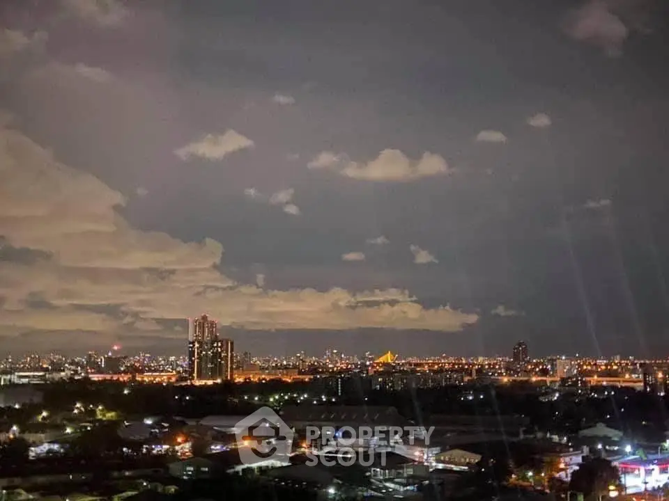 Stunning cityscape view with illuminated skyline at night, perfect for urban living enthusiasts.