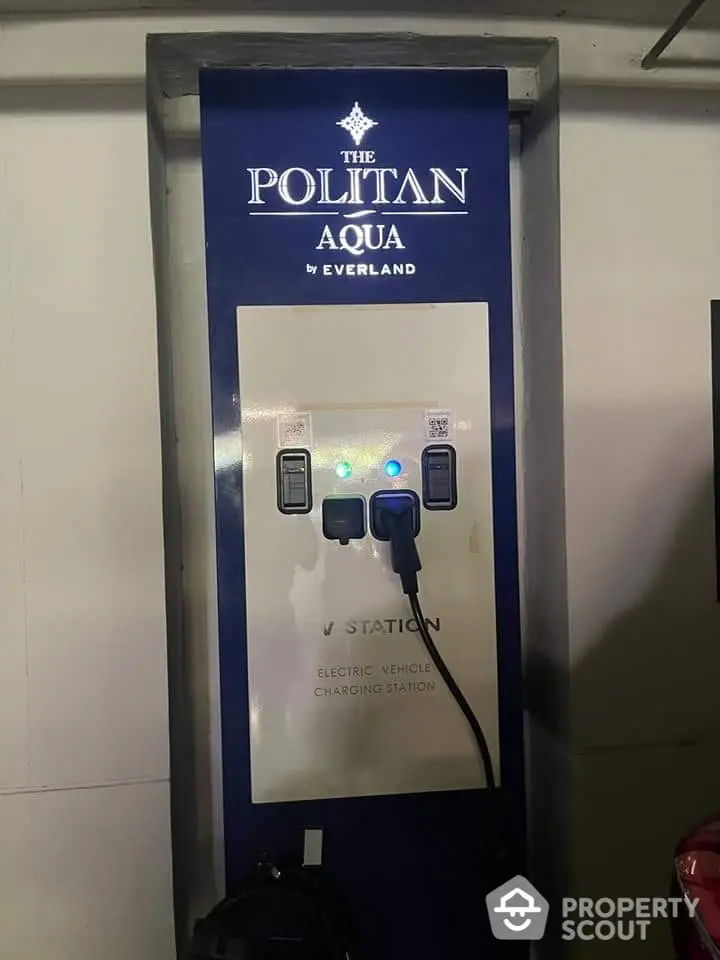 Electric vehicle charging station at The Politan Aqua by Everland