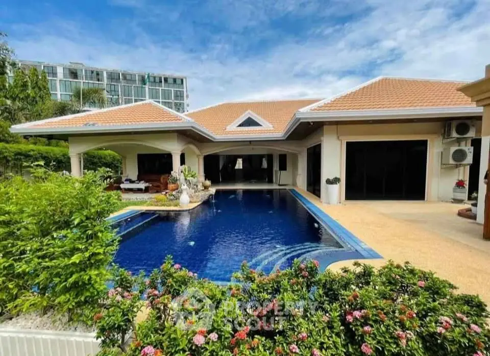 Luxurious villa with private pool and lush garden, perfect for serene living.