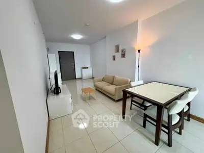 Spacious living room with modern furniture and elegant decor