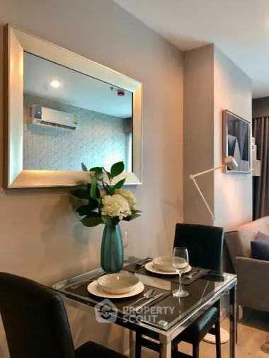 Fully Furnished 1 Bedroom Condo at Ideo Mobi Charan Interchange Livingroom