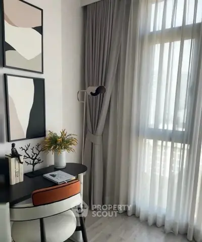 Chic study nook with modern decor and natural light