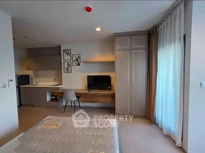 Modern studio apartment with stylish decor and natural light