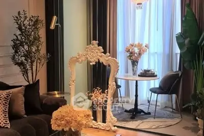 Luxurious living room with elegant decor and natural light