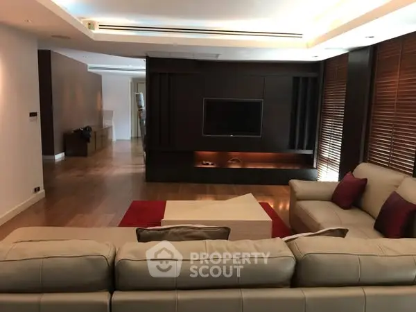Luxurious living room with modern design and elegant furniture