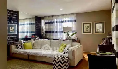 Stylish living room with modern decor and cozy seating area